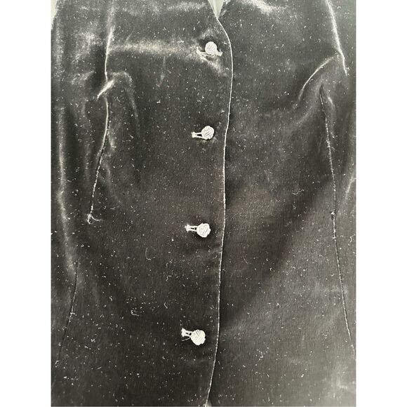 Vintage Ann Taylor Petites velvet vest with buttons, size 12P - Picture 2 of 7